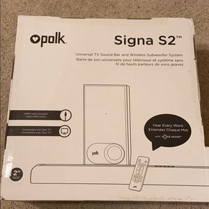Polk Signa S2 TV Soundbar w/Wireless Subwoofer